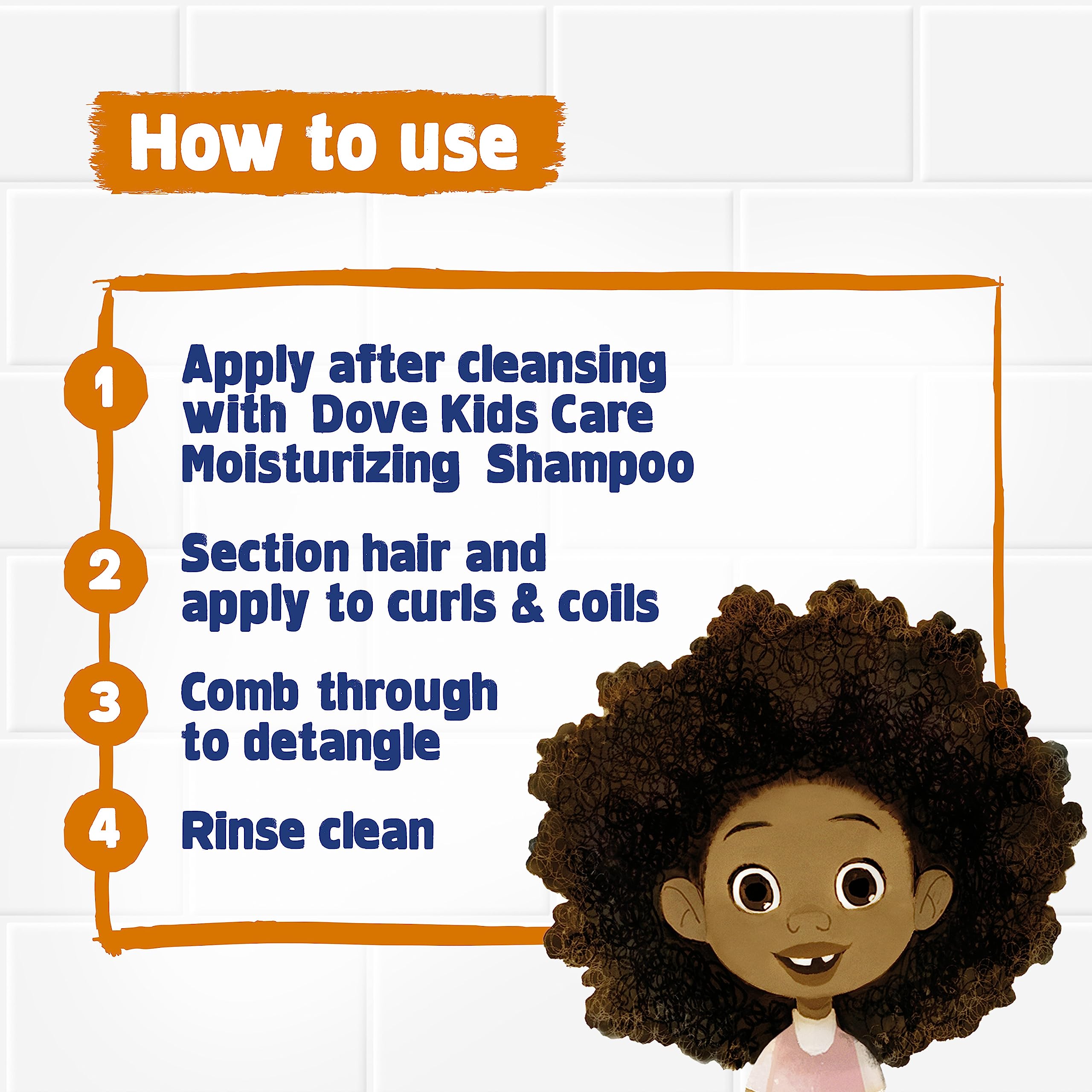 Dove Kids Hair Love affirmations card features positive messages