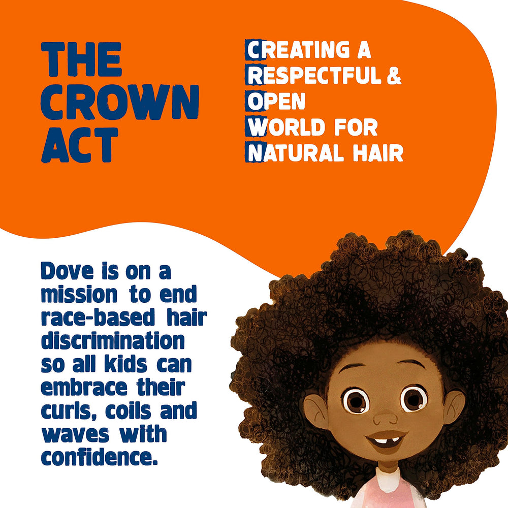 Dove Kids Hair Love detangler spray bottle offers tear-free styling support