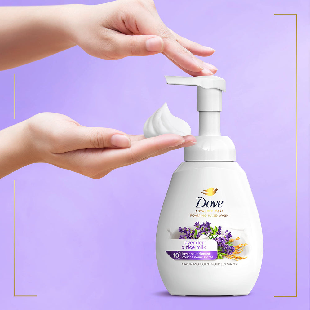Dove Foaming Hand Wash dirt removal highlights clean hands