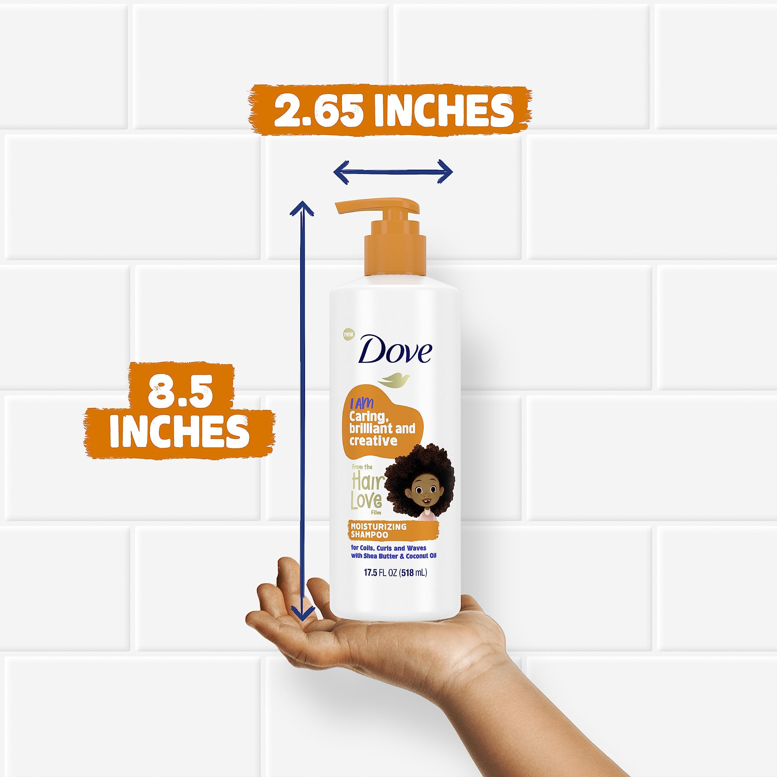 Dove Love Collection shea butter coconut oil close-up emphasizes natural moisturizers for smoother frizz.