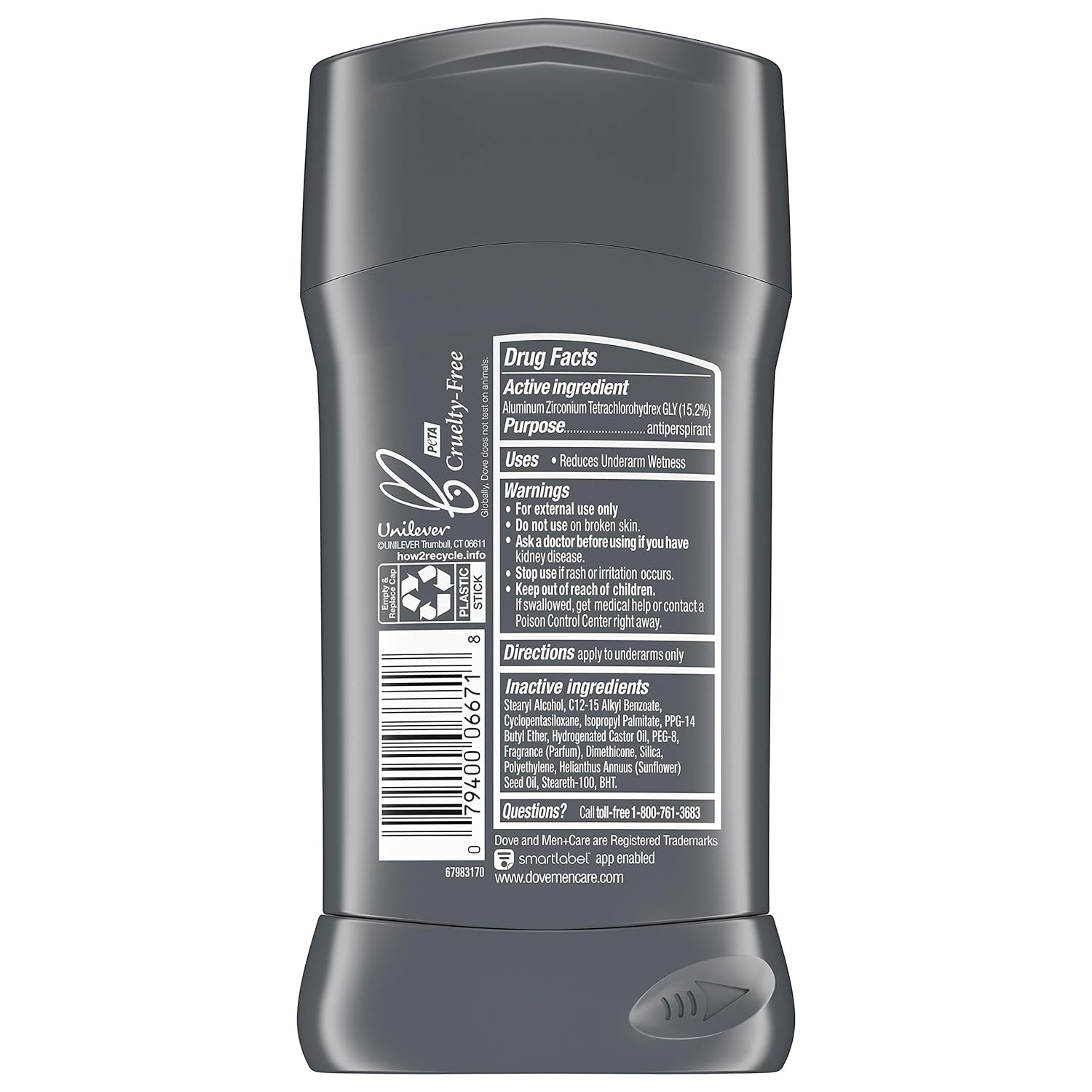 Dove Men+Care 72-hour protection visual highlighting long-lasting odor and sweat control