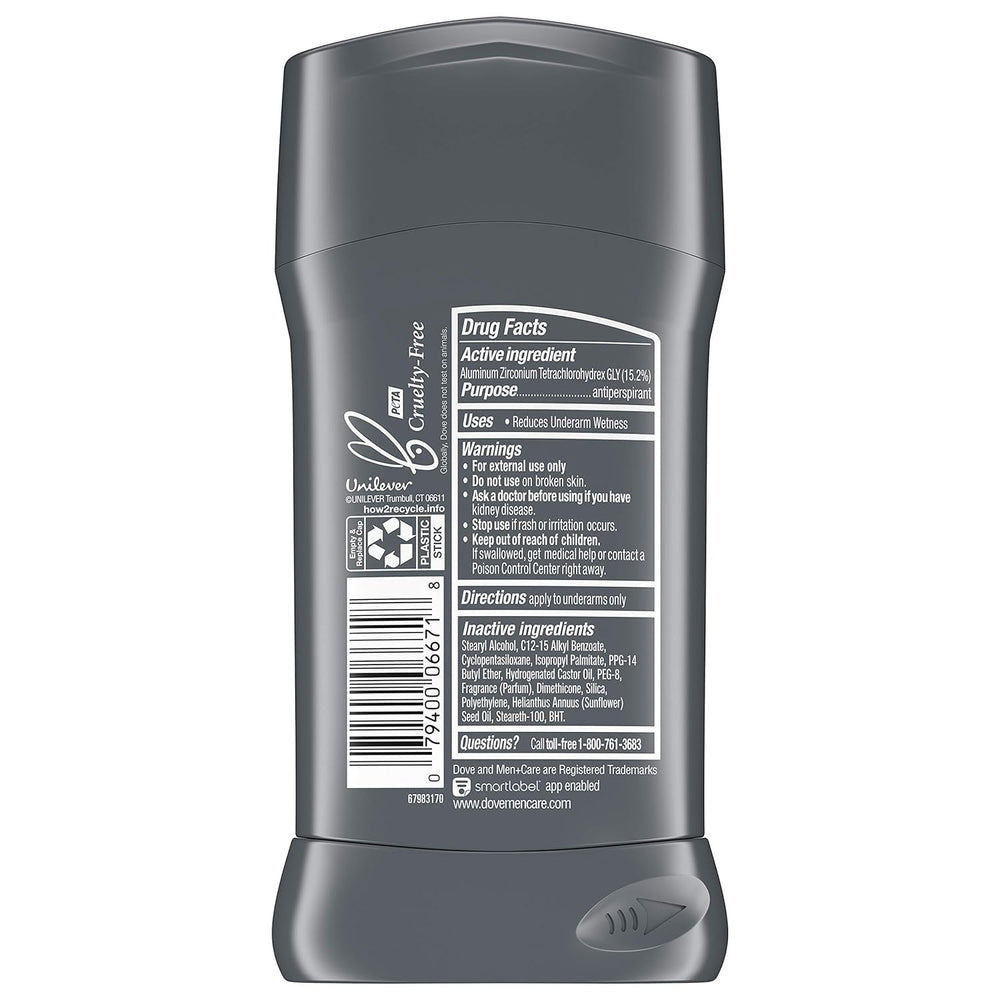 Dove Men+Care 72-hour protection visual highlighting long-lasting odor and sweat control