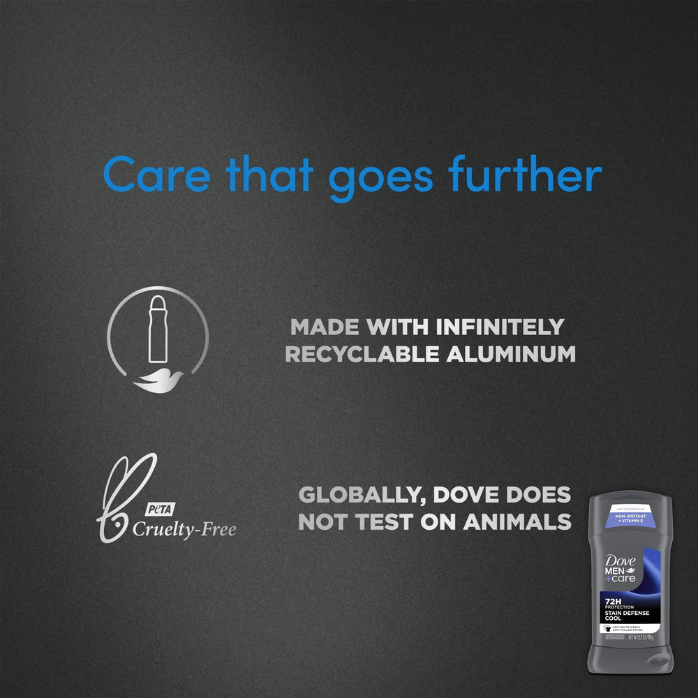 Dove Men+Care 72-hour protection underarm deodorant in use.
