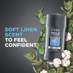 Dove Men+Care antiperspirant stick application close-up showing smooth glide and skin-friendly formula