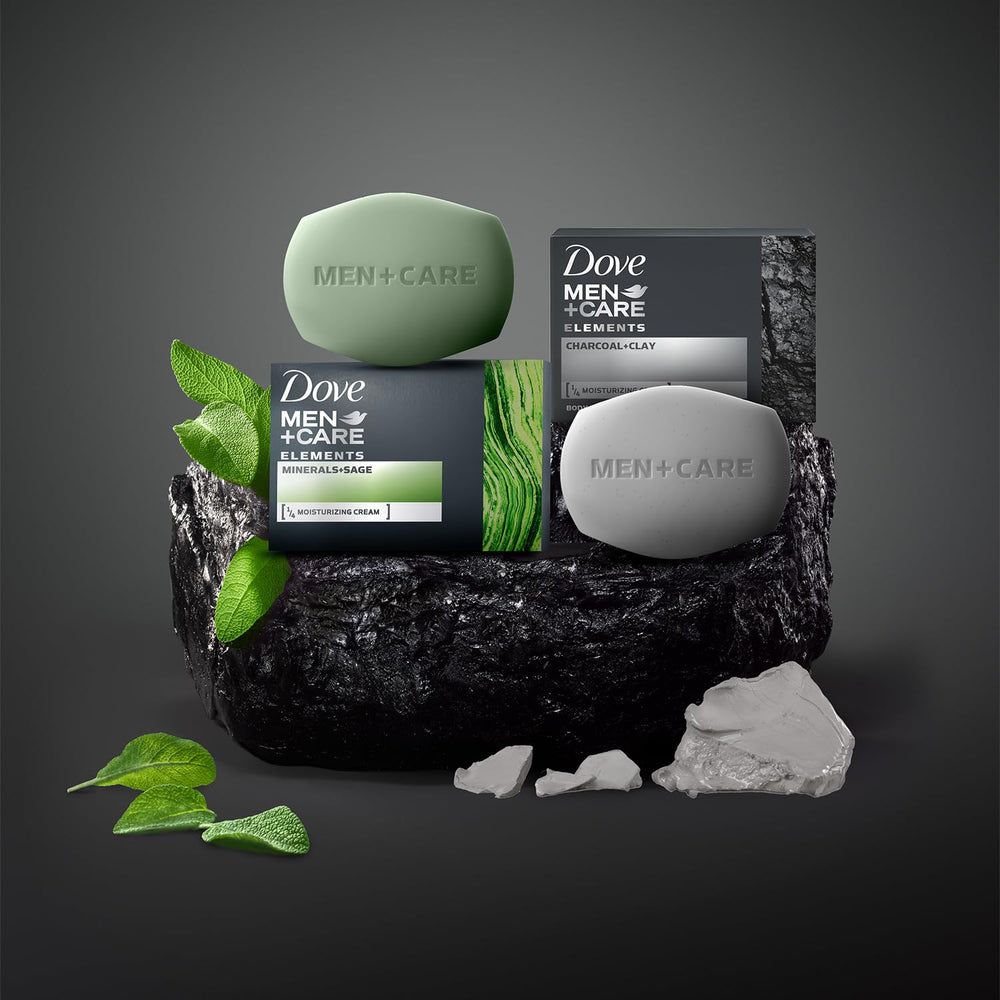 Dove Men+Care Bar shaving-ready moment suggests smooth prep for a shave.