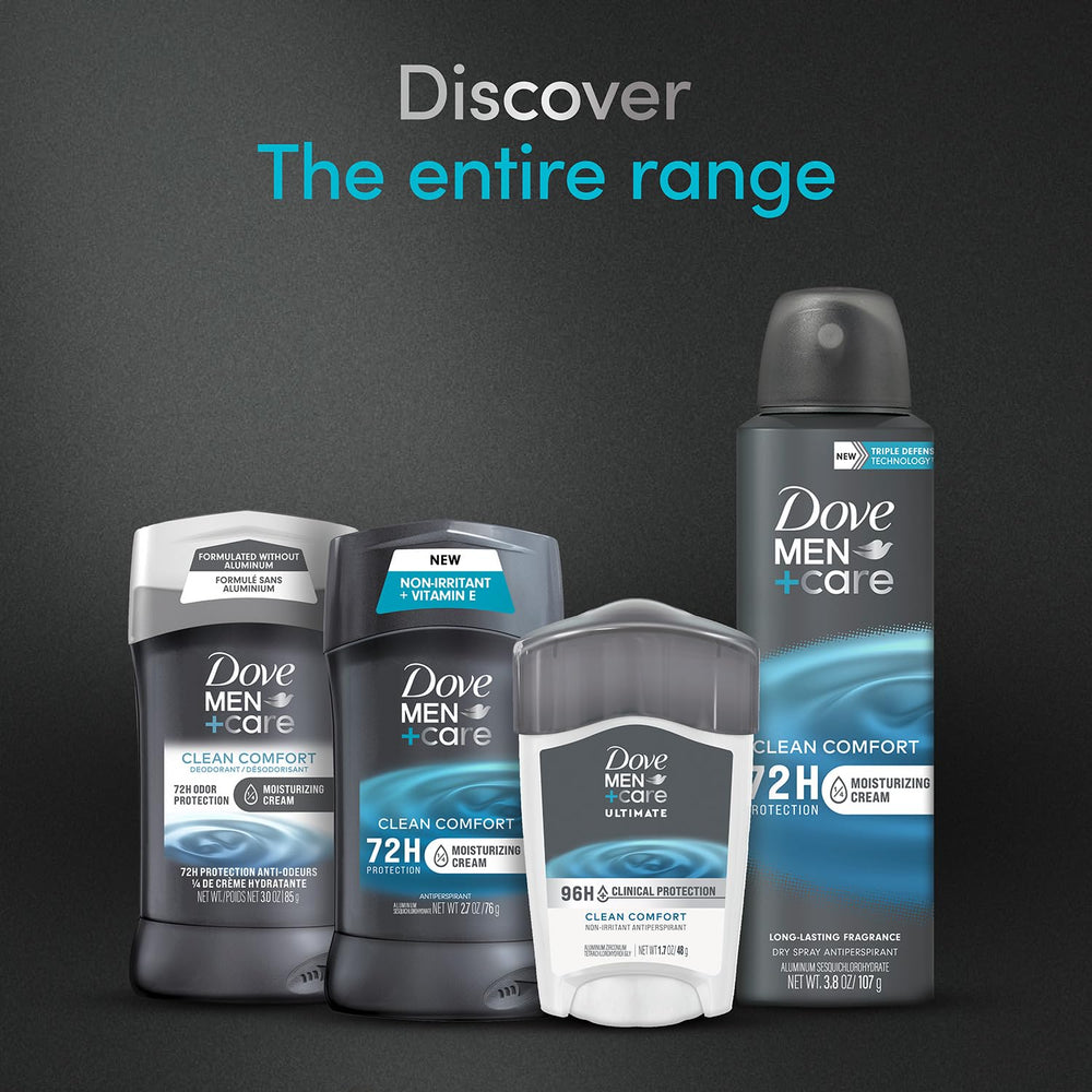 Dove Men+Care 96H protection label shows cruelty-free PETA approval