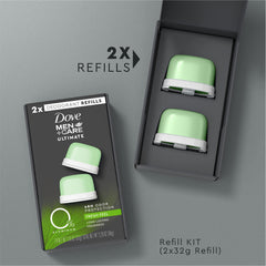 Dove Men+Care twist-click mechanism enables easy refills