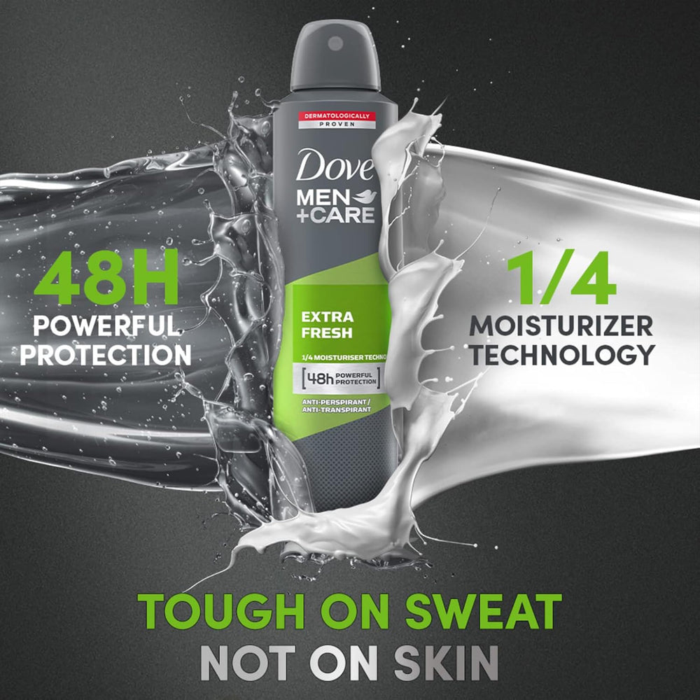 Dove Men+Care Extra Fresh spray easy to use and quick-dry.