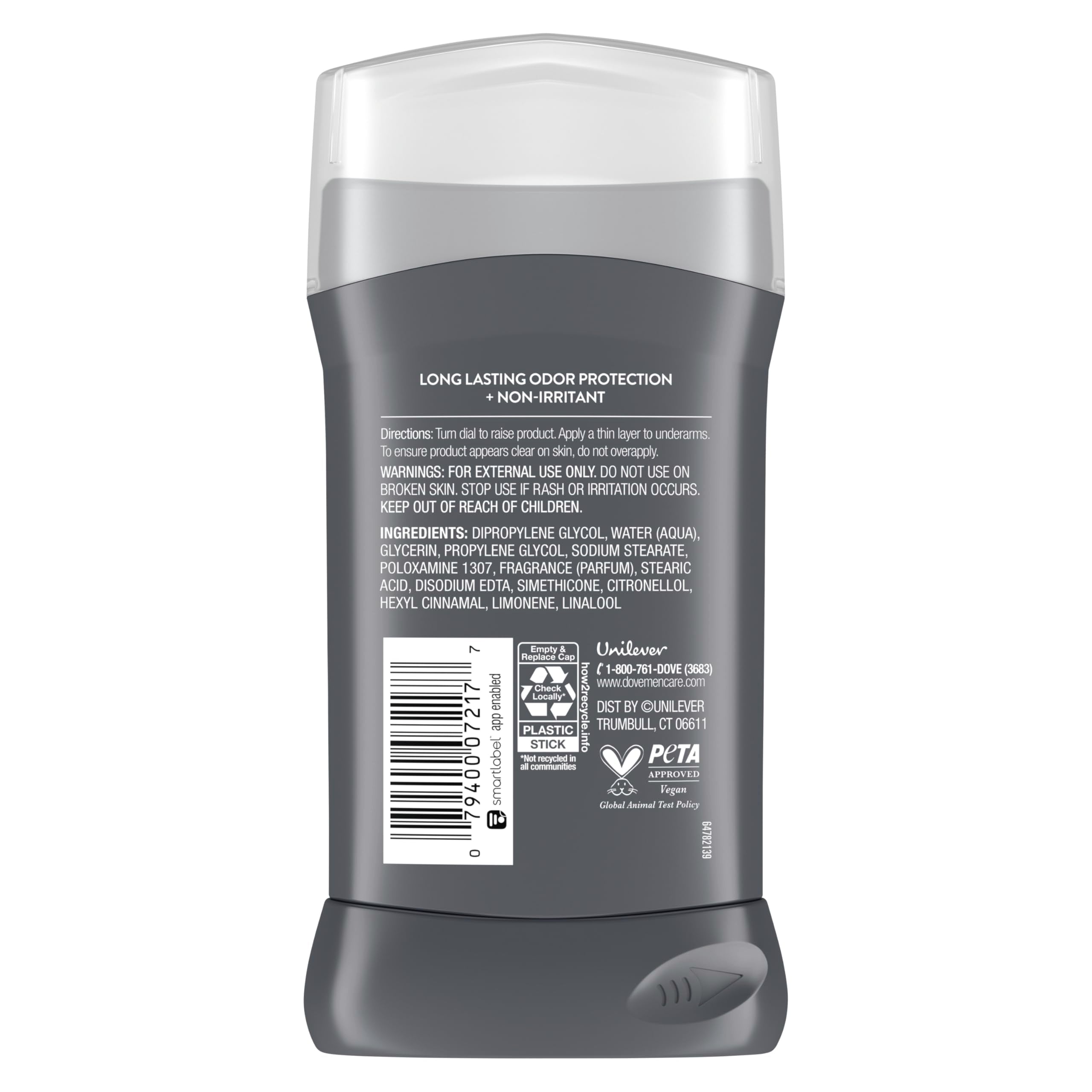 Dove Men+Care Extra Fresh underarm application demonstrates smooth glide and protection.