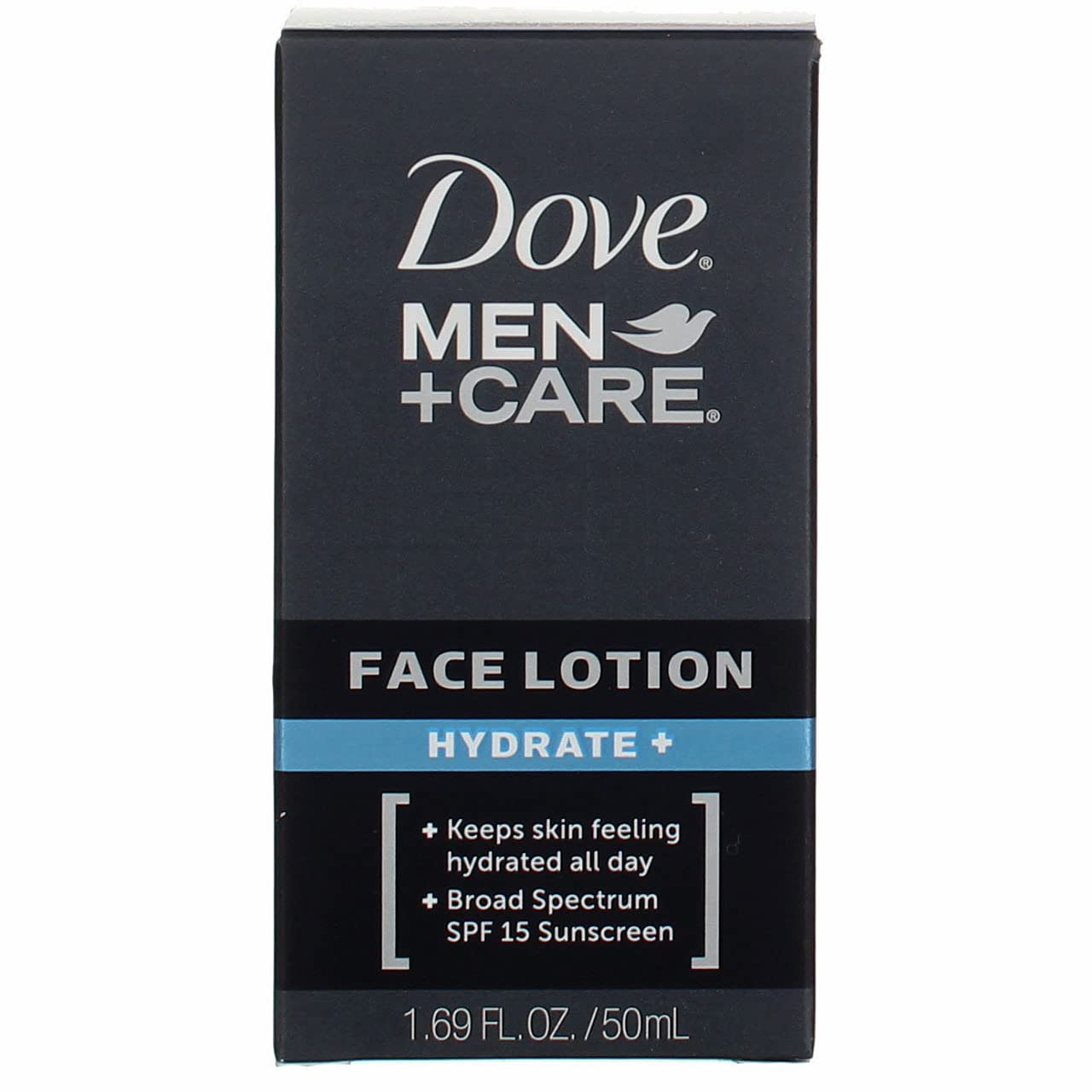 DOVE MEN + CARE Hydrate Plus 2-pack display emphasizes value in daily routine.