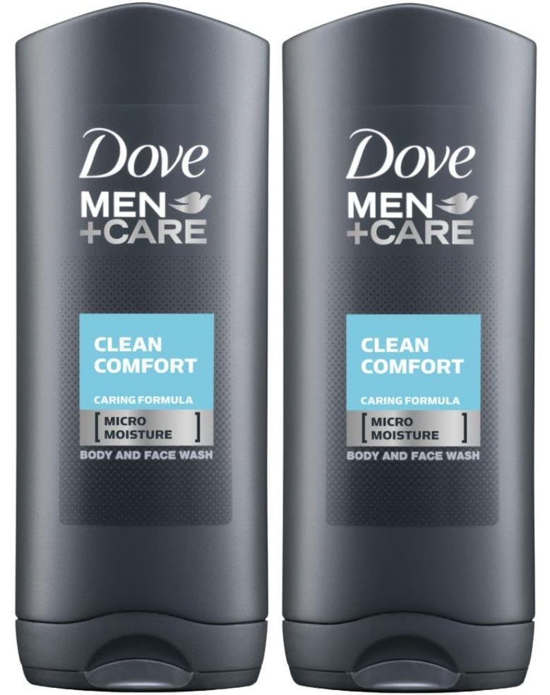 Dove Men Care Hydrating Clean Bundle two 250ml bottles for daily refreshing cleanse