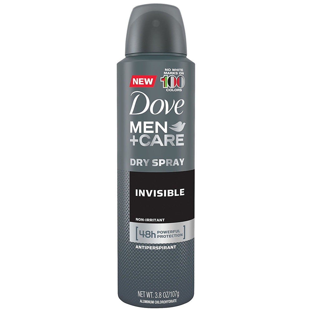 Dove Men Care Invisible Dry Spray Deodorant no-white-marks feature keeps shirts looking clean.