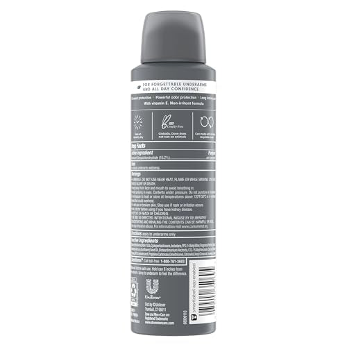 Dove Men+Care Invisible Fresh spray demonstrates quick-dry application