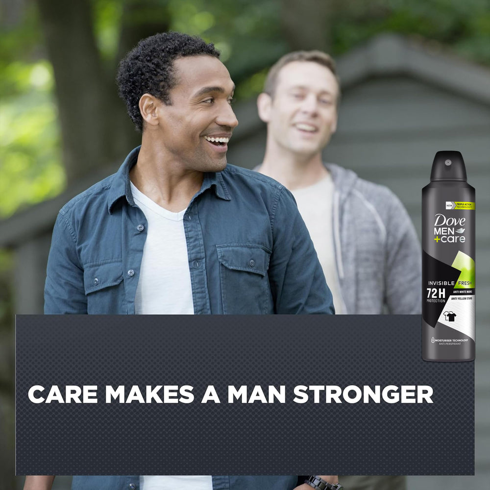 Dove Men+Care Invisible Fresh spray prevents yellow stains on light shirts