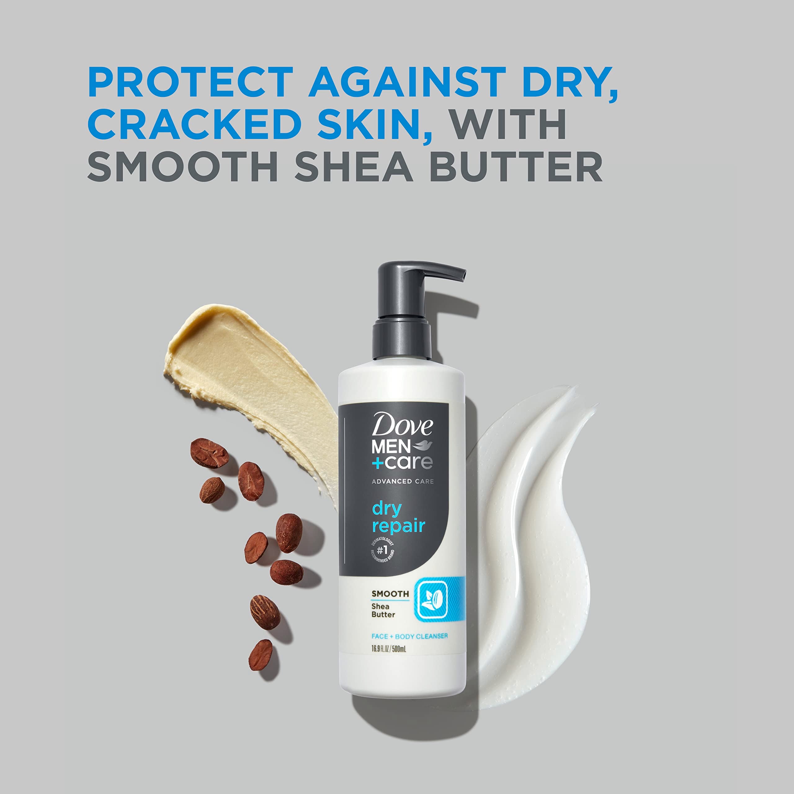 Dove Men+Care light woody scent enhances the shower experience.
