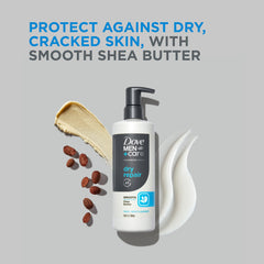 Dove Men+Care light woody scent enhances the shower experience.