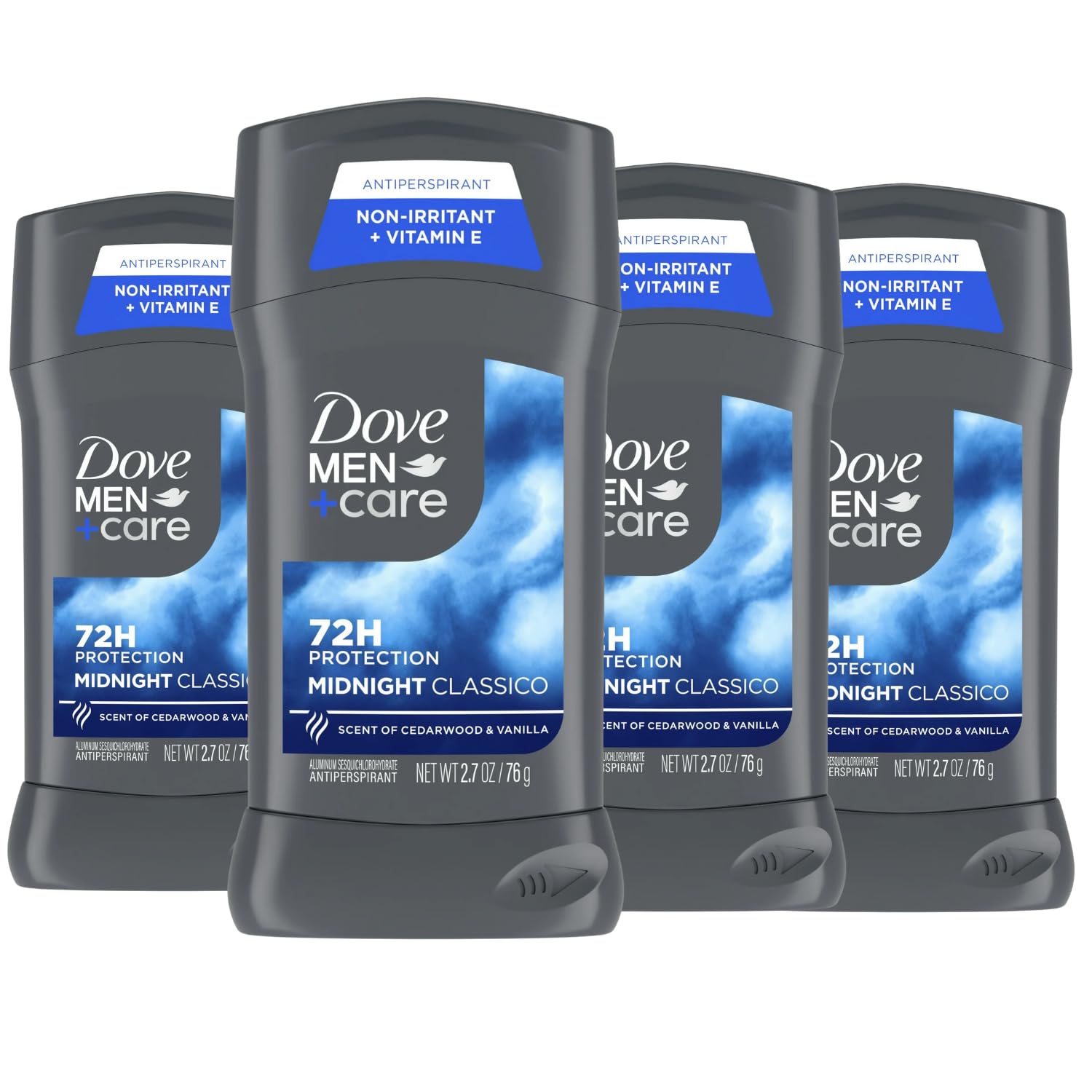 Dove Men+Care Midnight Classico pack4 deodorant for daily protection and confidence