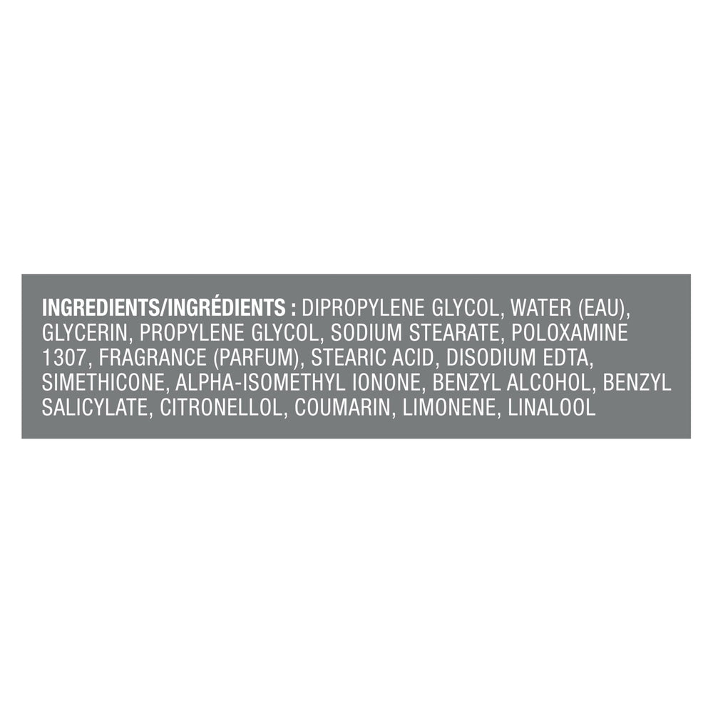 Dove Men+Care Midnight Classico recyclable plastic pack supports cruelty-free commitment.
