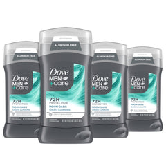 Dove Men+Care Moon Oasis deodorant stick unboxed for easy daily freshness.