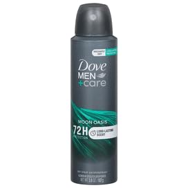 Dove Men+Care Moon Oasis dry spray bottle offers up to 72 hours of freshness.