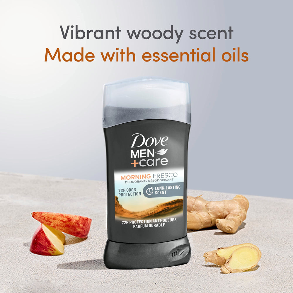 Dove Morning Fresco aluminum free label emphasizes skin friendly non irritant formula for daily wear