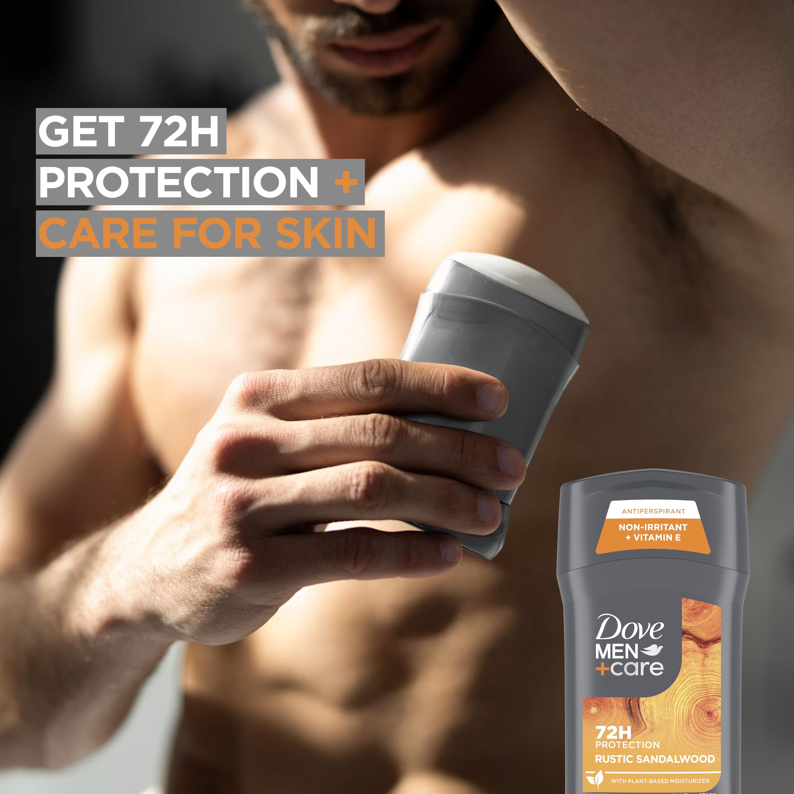 Dove Men+Care Rustic Sandalwood deodorant 3-pack bundle for ongoing freshness