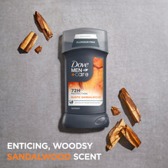 Dove Men+Care rustic sandalwood deodorant packaging shot