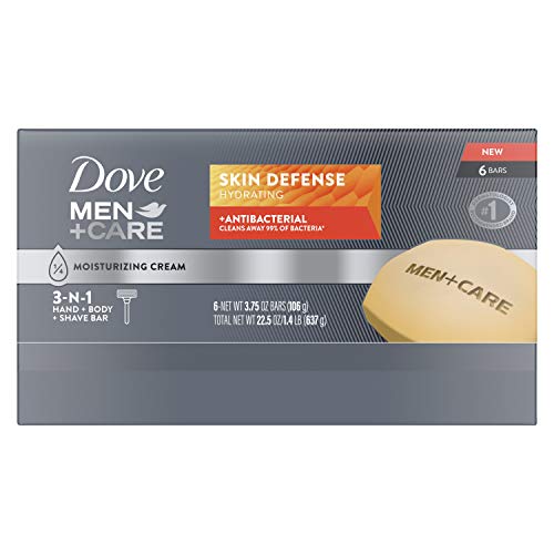 Dove Men+Care Skin Defense Bar foam lather demonstrates refreshing cleansing