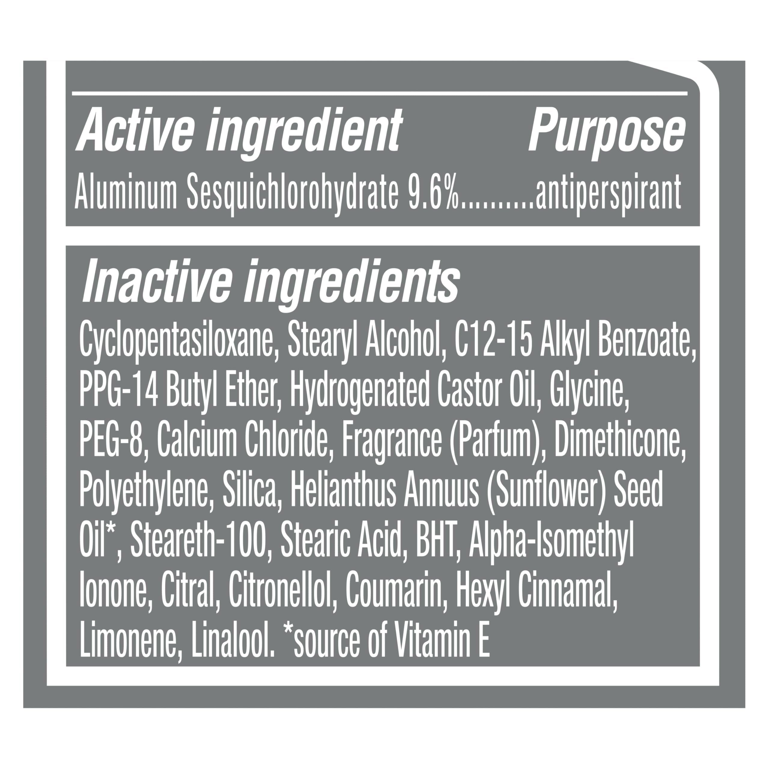 Dove Men+Care Stain Defense Clean fragrance notes: orange flower, lavender.