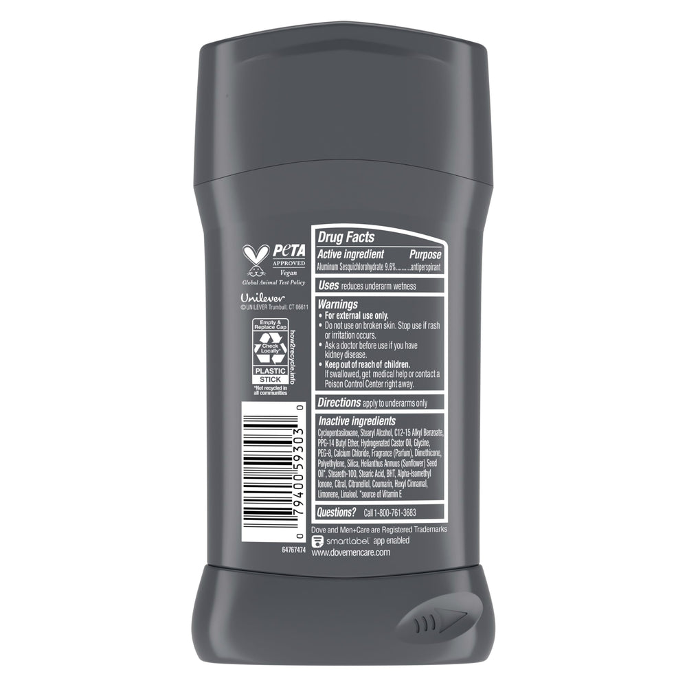 Dove Men+Care stain defense clean underarm application—smooth, comfortable wear.