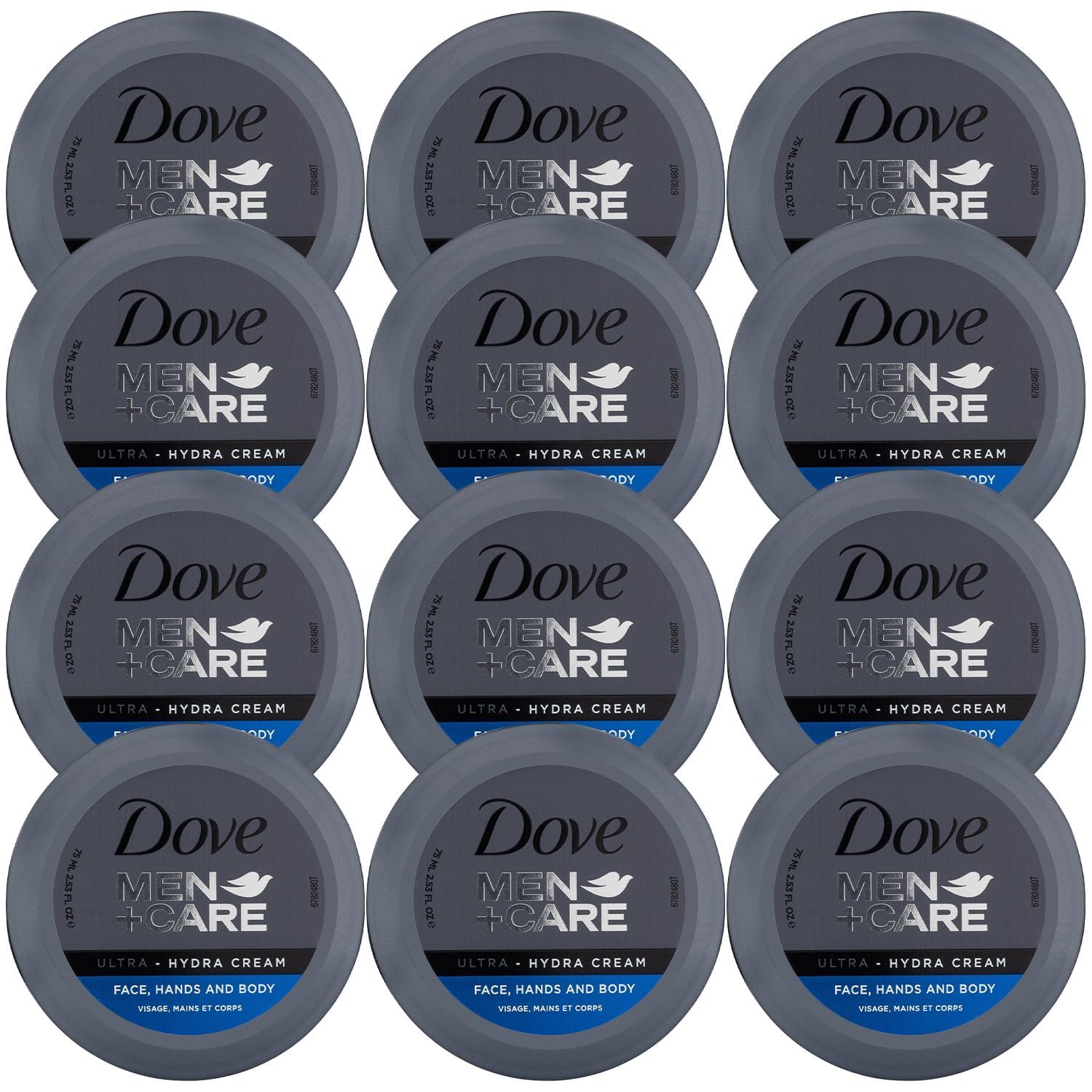 Dove Men+Care Ultra Hydra Cream Lotion front view for quick, non-greasy hydration of dry skin