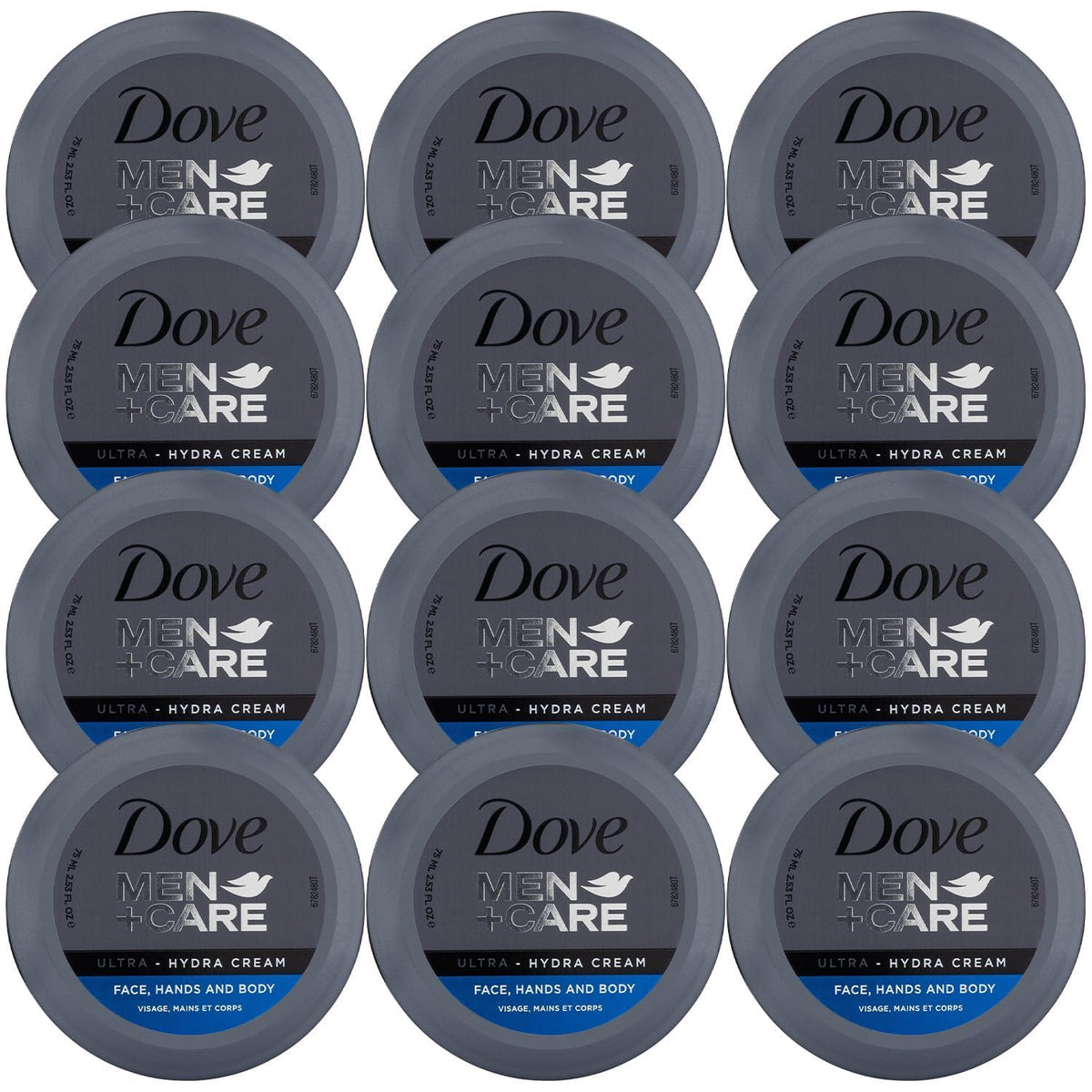 Dove Men+Care Ultra Hydra Cream Lotion front view for quick, non-greasy hydration of dry skin
