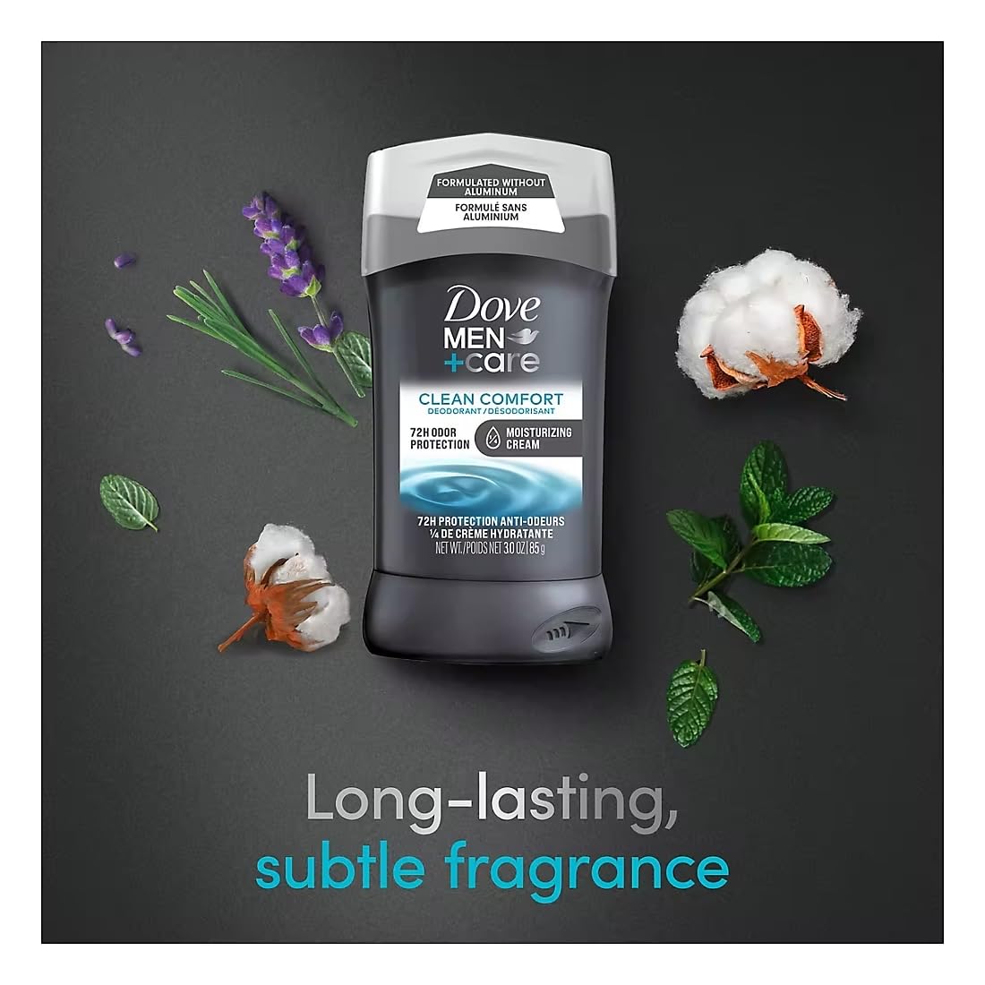 Dove Men+Care underarm application demonstrating smooth glide and skin protection.