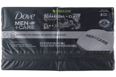 Dove Men+Care charcoal clay bar in bathroom setup for face and body cleansing