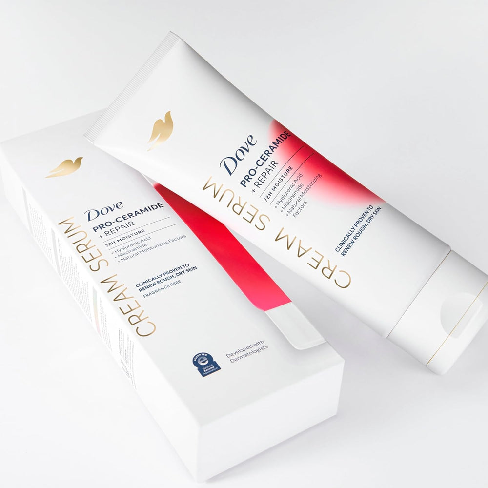Dove Niacinamide skin-support graphic emphasizes improved texture and tone.
