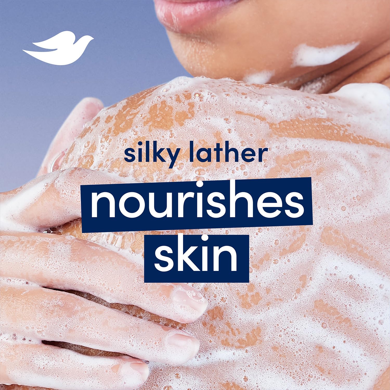 Dove Original Beauty Bar smooth foam lather during shower enhances comfortable cleansing