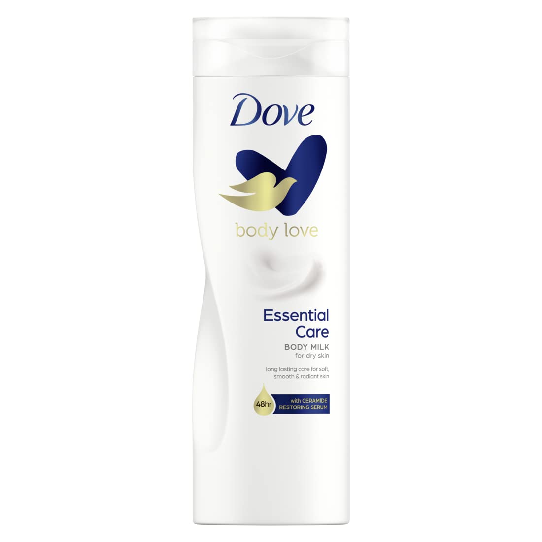 Dove Original Nourishing Body Milk For Dry Skin 13.5oz bottle ready for daily hydration.