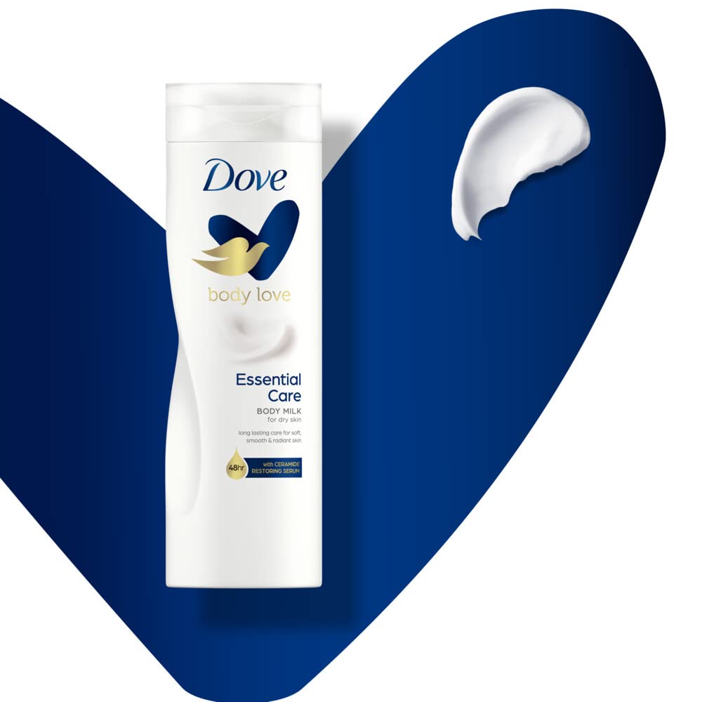 Dove Original Nourishing Body Milk For Dry Skin skin after application appears silky.