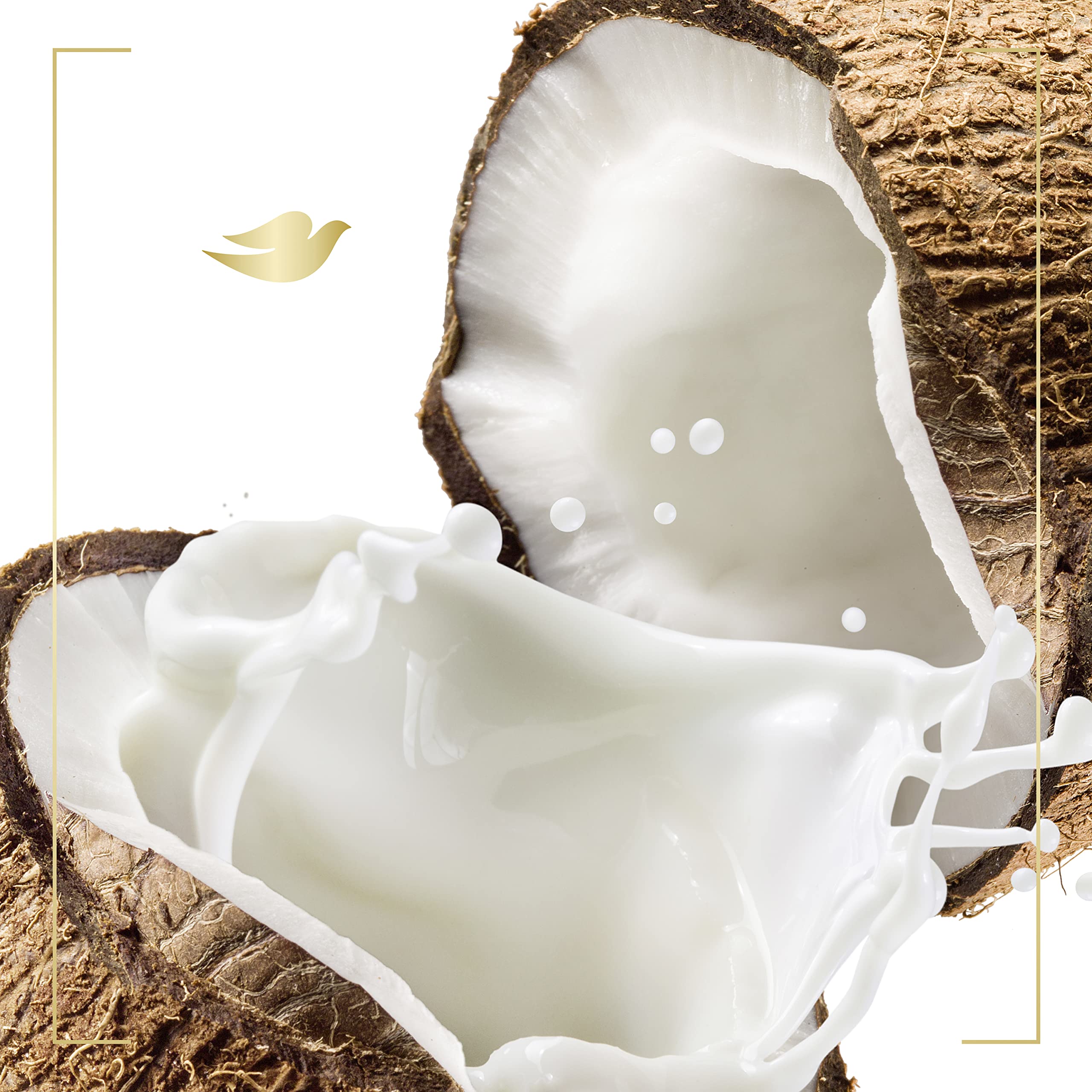 Dove packaging uses 100 percent recycled plastic bottles.