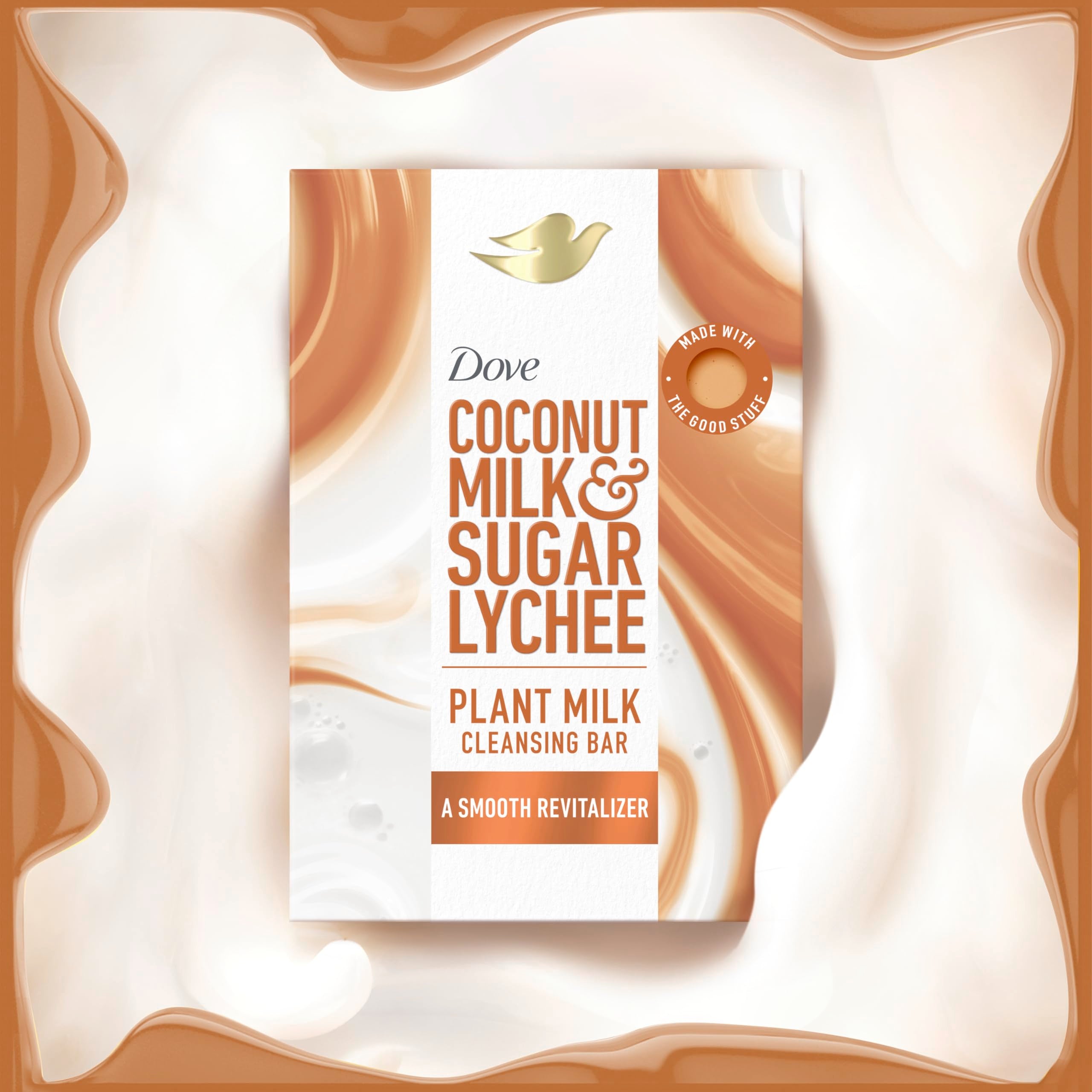 Dove PETA-approved cruelty-free logo beside bar