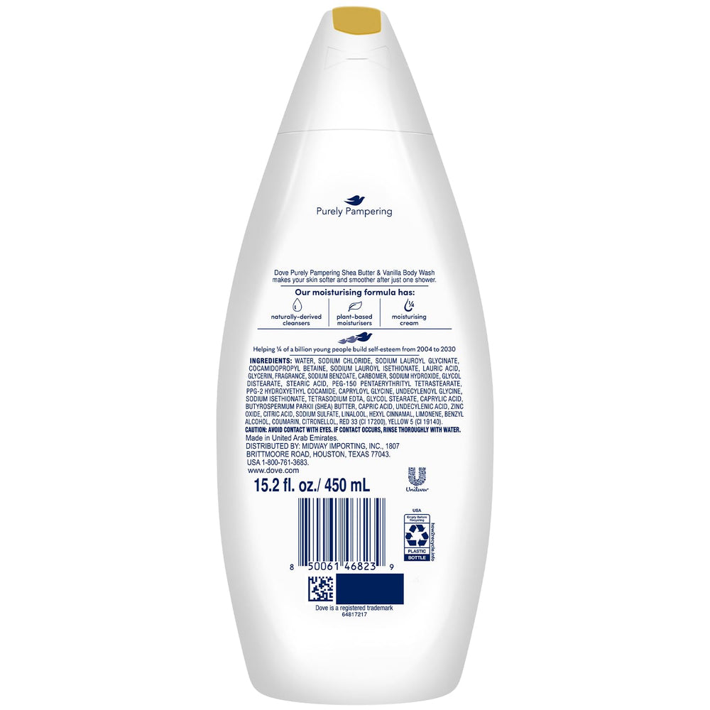 Dove Purely Pampering bubbles with warm vanilla scent for a relaxing bath