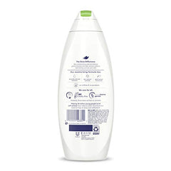 Dove Refreshing Body Wash creamy lather close-up delivers gentle cleansing.