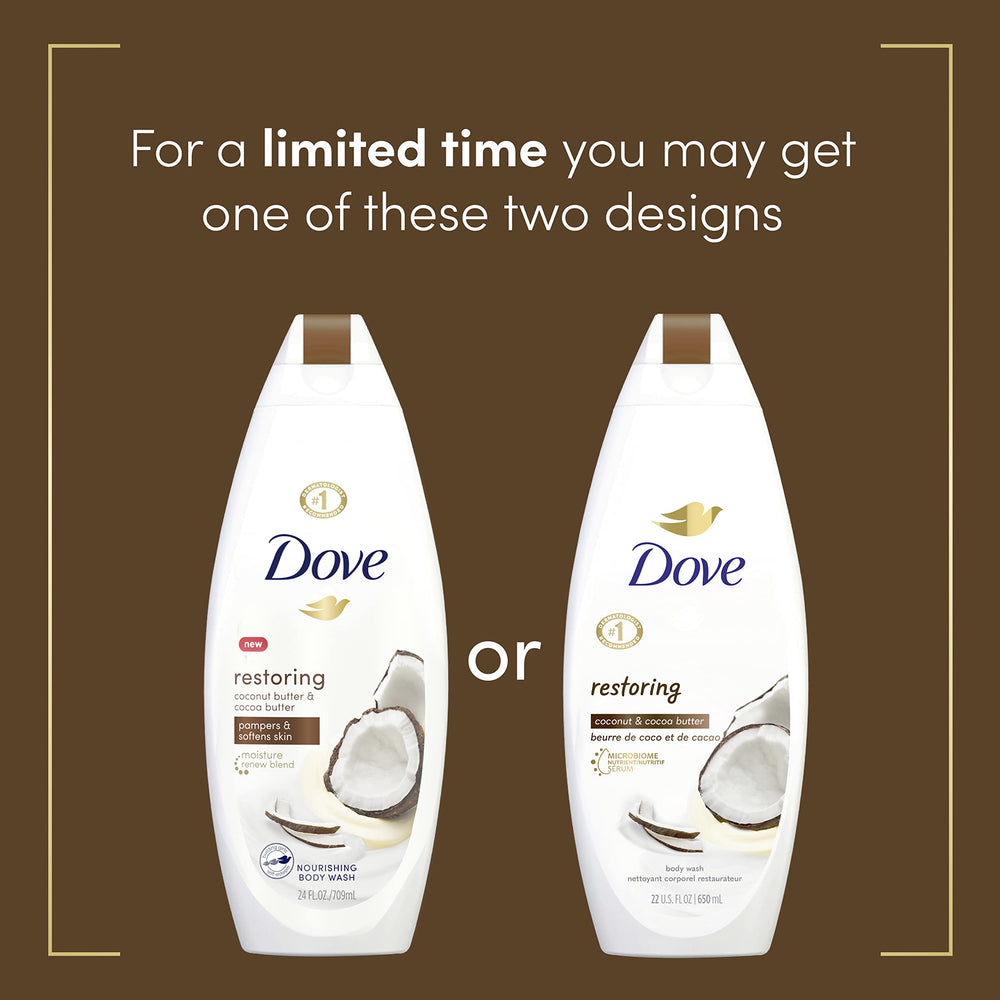 Dove Restoring Body Wash for hand and body cleansing.