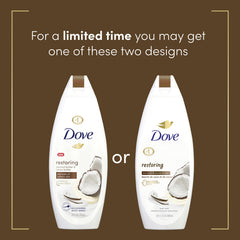 Dove Restoring Body Wash for hand and body cleansing.