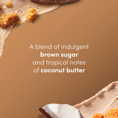 Dove Scrub Brown Sugar and Coconut Butter application shows circular massage.