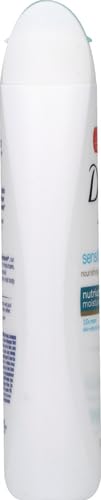 Dove Sensitive Skin bottle highlights cruelty-free packaging and environmental responsibility