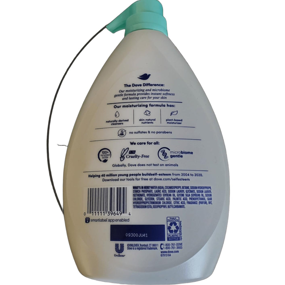 Dove Sensitive Skin Body Wash rich-lather image shows moisturizing care during shower.