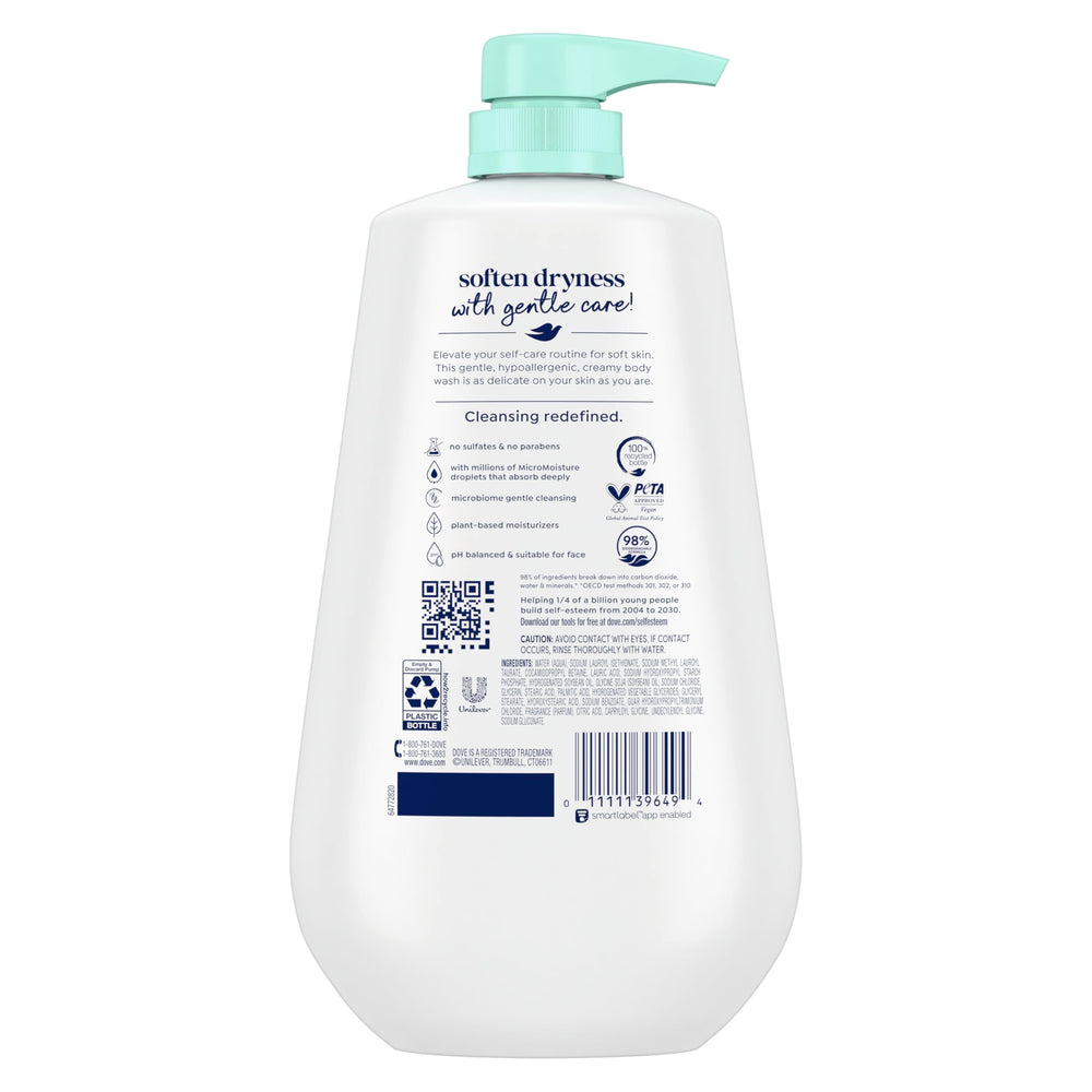 Dove close-up of creamy lather texture demonstrating moisturizing feel