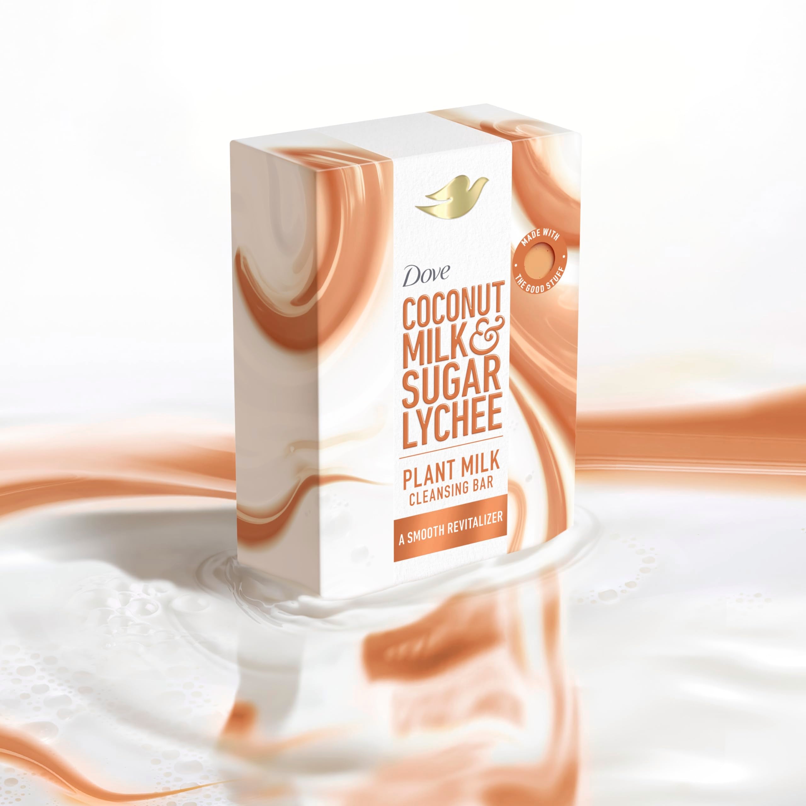 Dove sensitive-skin friendly cleansing-bar on pale background