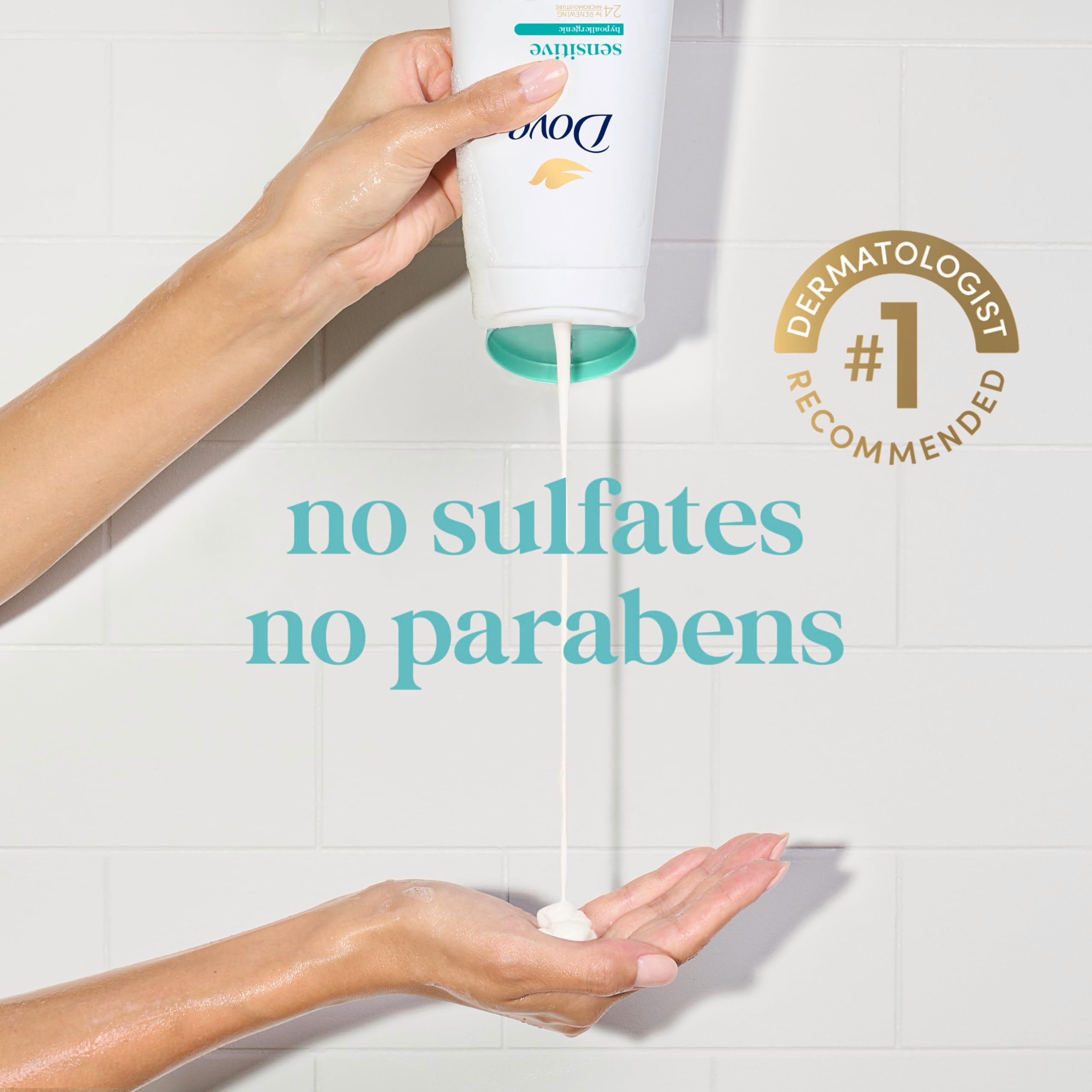 Dove in bathroom lifestyle scene illustrating calm, soothing routine